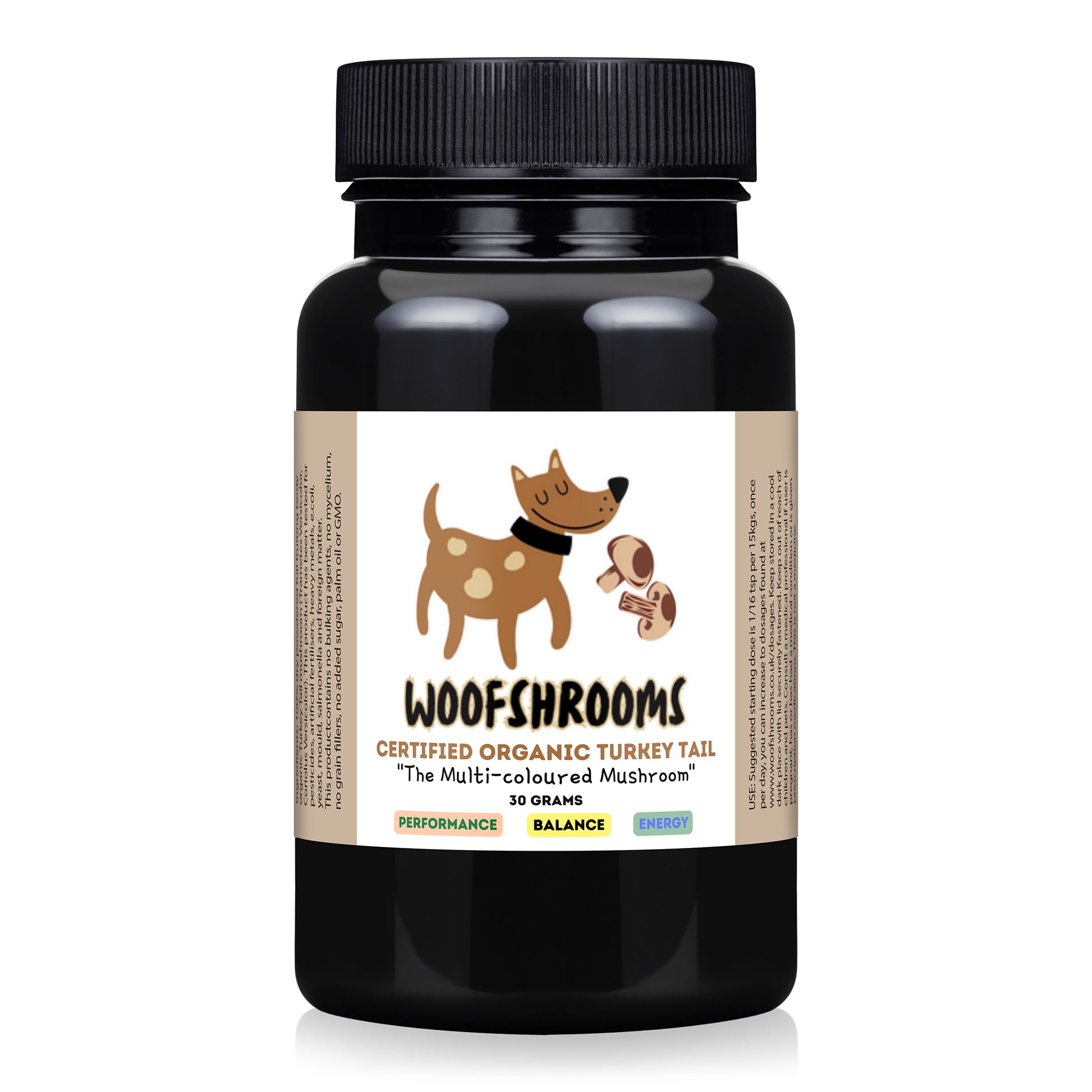 Organic Turkey Tail Mushroom Powder for Dogs.